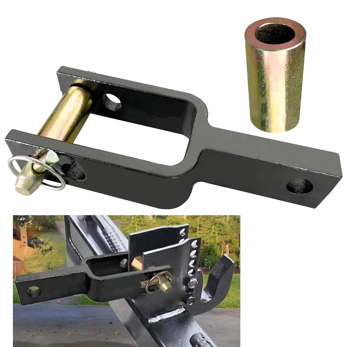 FUYEAR front view bracket showing sturdy formed-steel construction and fit