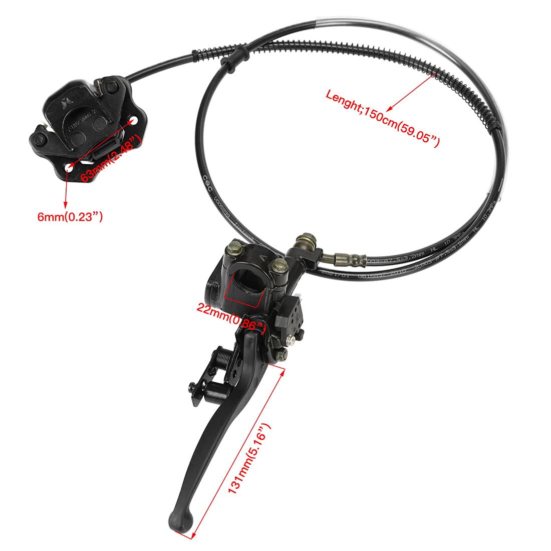 FVRITO master cylinder and lever perch side view for ergonomic control