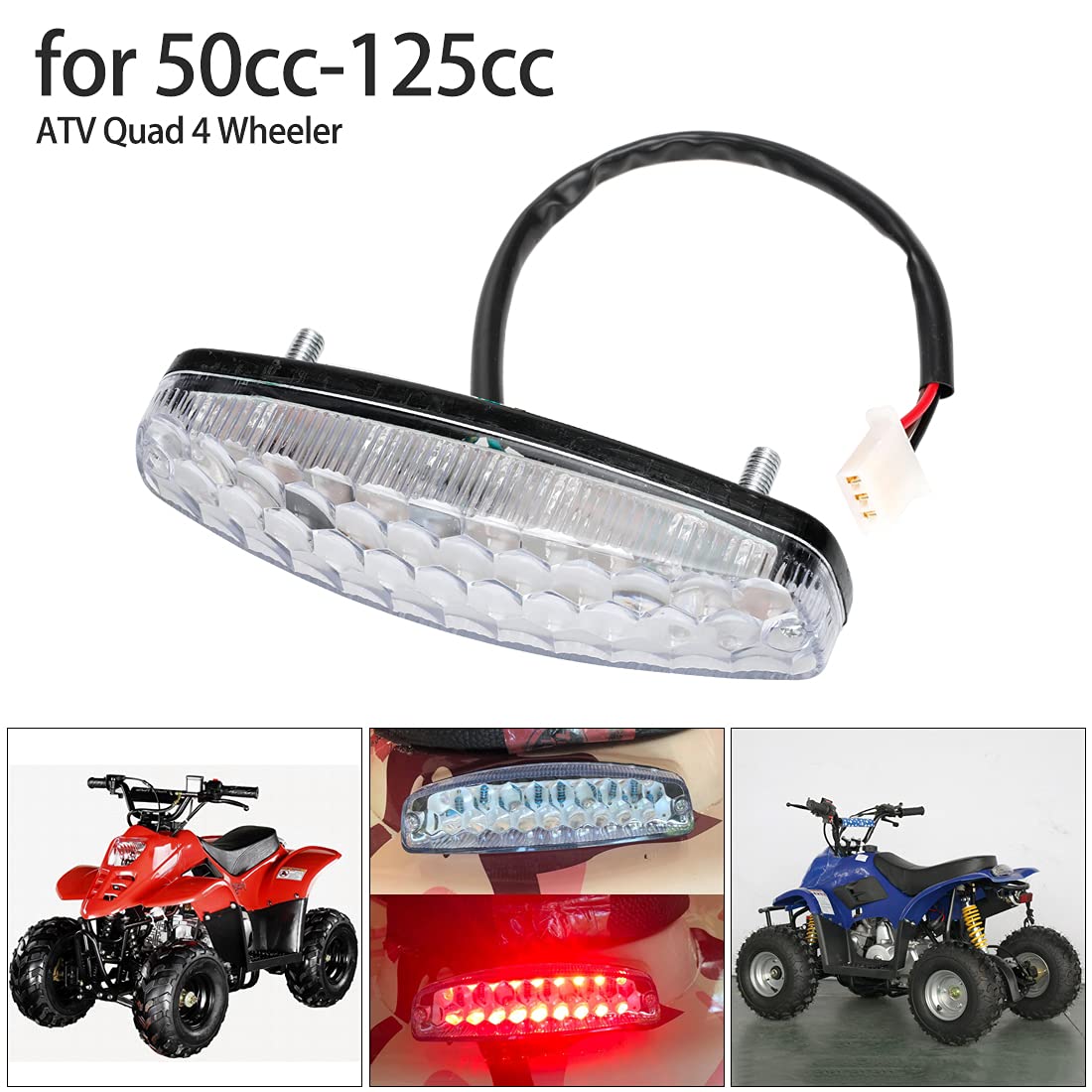 FVRITO tail light close-up with red LEDs for clearer brake signaling
