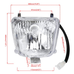 FVRITO wiring plug connections showing four-wire headlight and three-wire tail ease of install