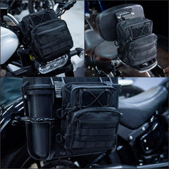 FVMOTO close up of 1680D fabric and water‑repellent zipper for lasting protection