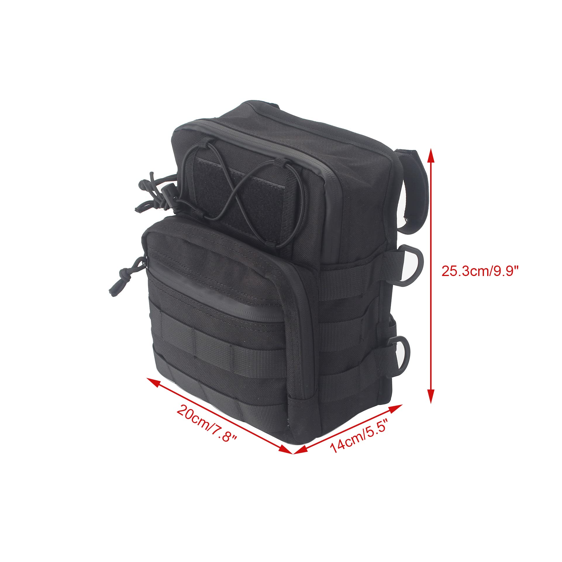 FVMOTO organized interior with pockets holding phone, wallet, and sunglasses