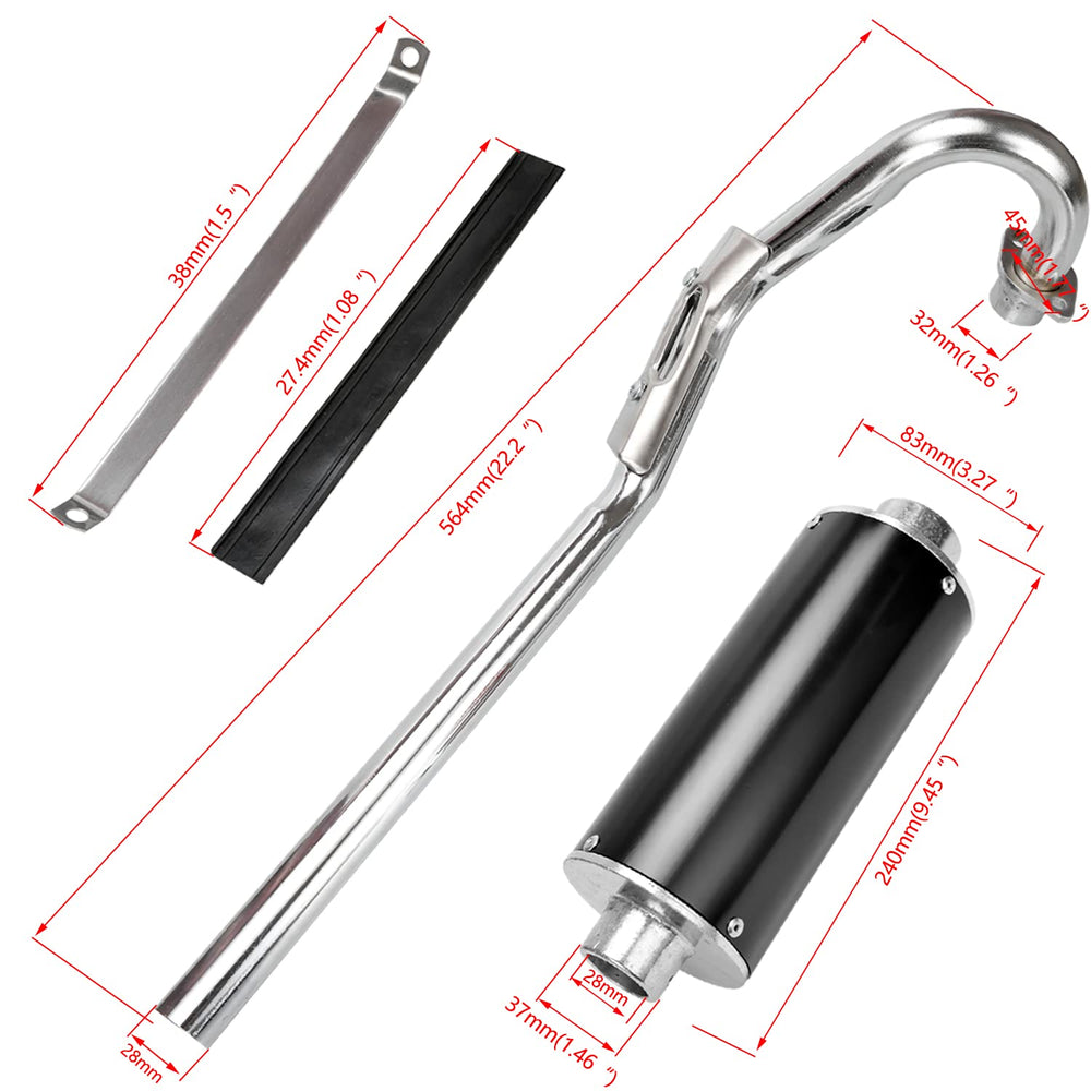 FVRITO head pipe detail highlighting 28mm fitment and secure seal