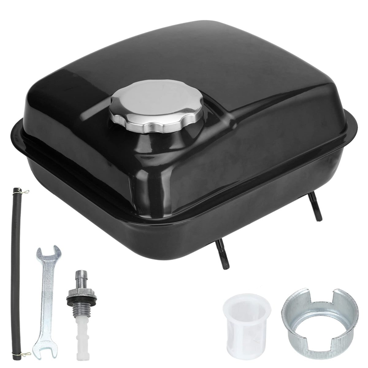 FVRITO front view gas tank showing mounting points and robust finish for easier installation