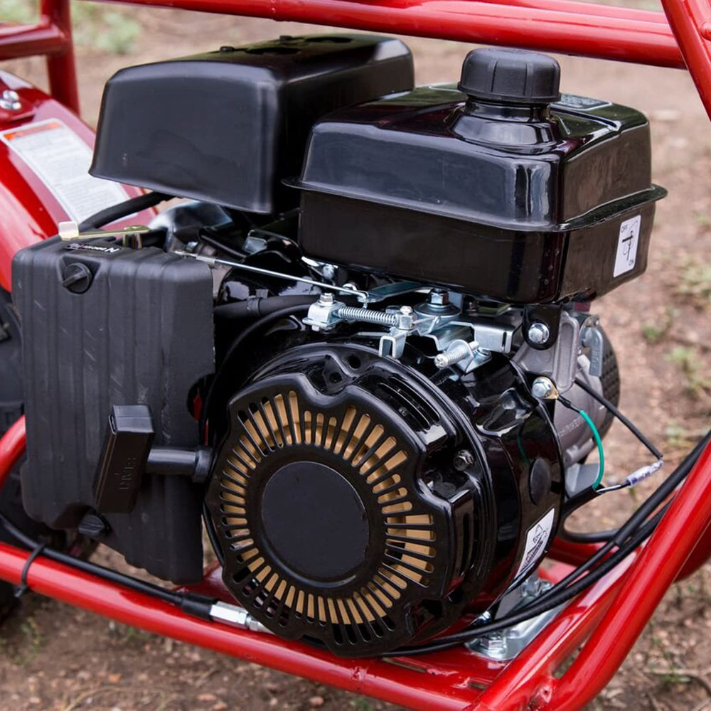 FVRITO starter mounted on mini bike engine demonstrating compatibility