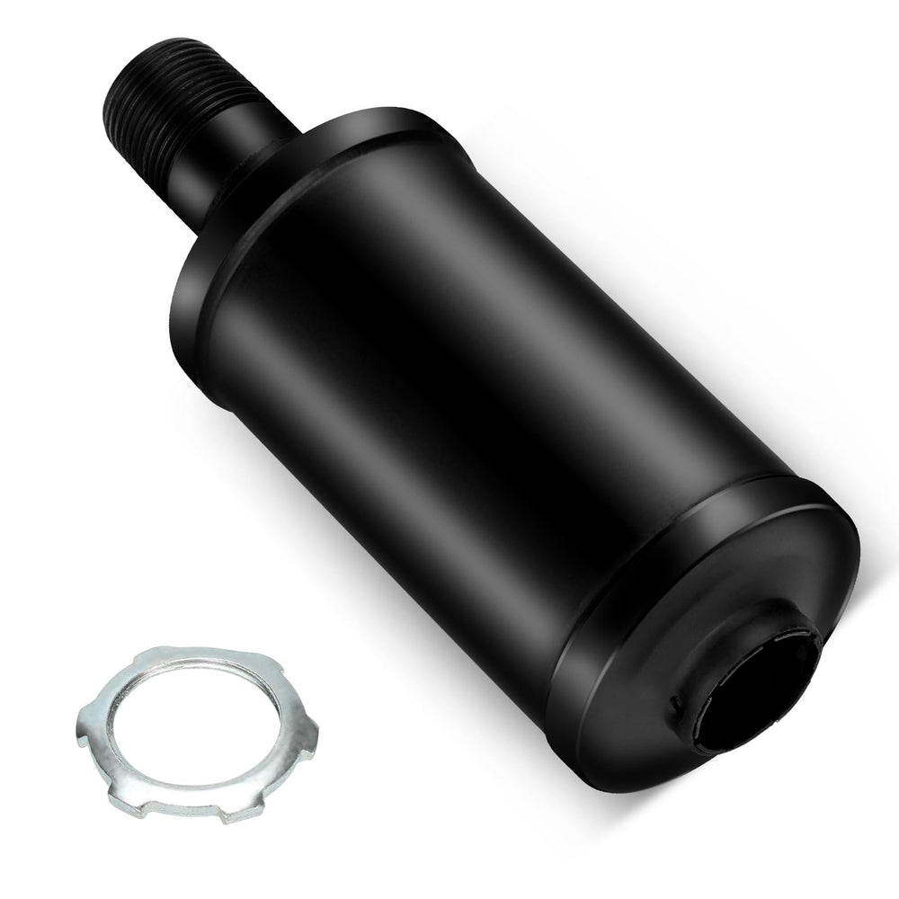 FVRITO muffler front view showing compact design and noise reduction benefit