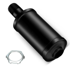 FVRITO muffler front view showing compact design and noise reduction benefit