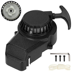 FVRITO front view of recoil starter assembly showing sturdy fit and quick replacement