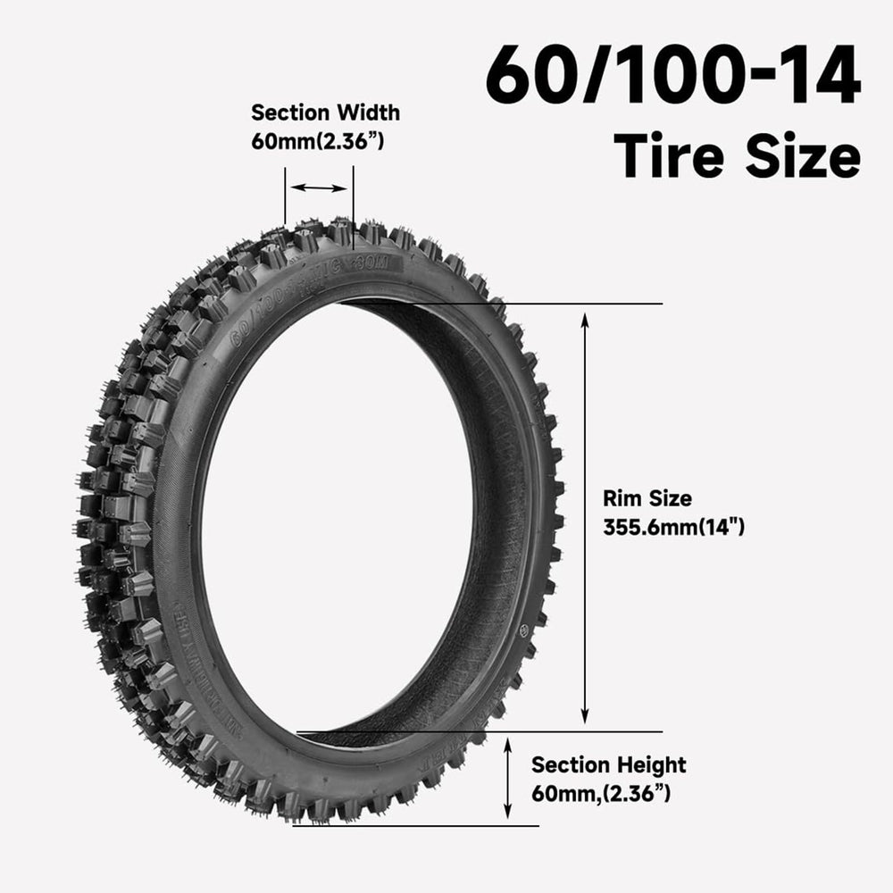 FVRITO close-up of tire tread for improved grip and off-road traction
