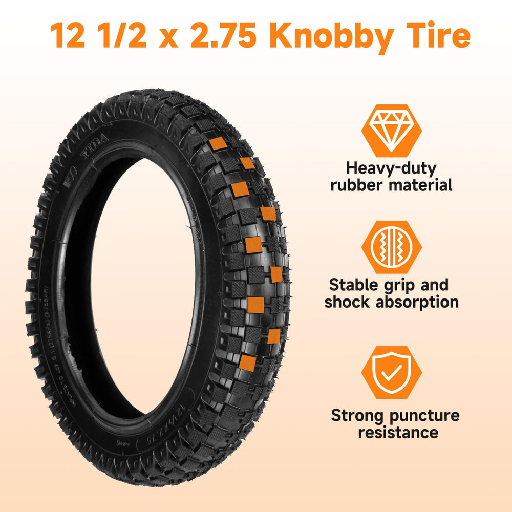 FVRITO close-up of knobby tread showcasing improved grip