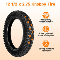 FVRITO close-up of knobby tread showcasing improved grip