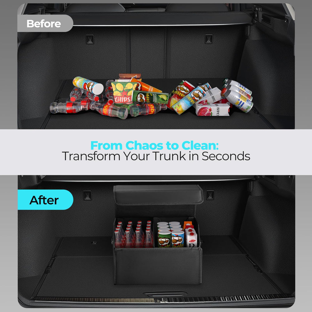 Fyzeoty placed in SUV showing tidy cargo organization benefit