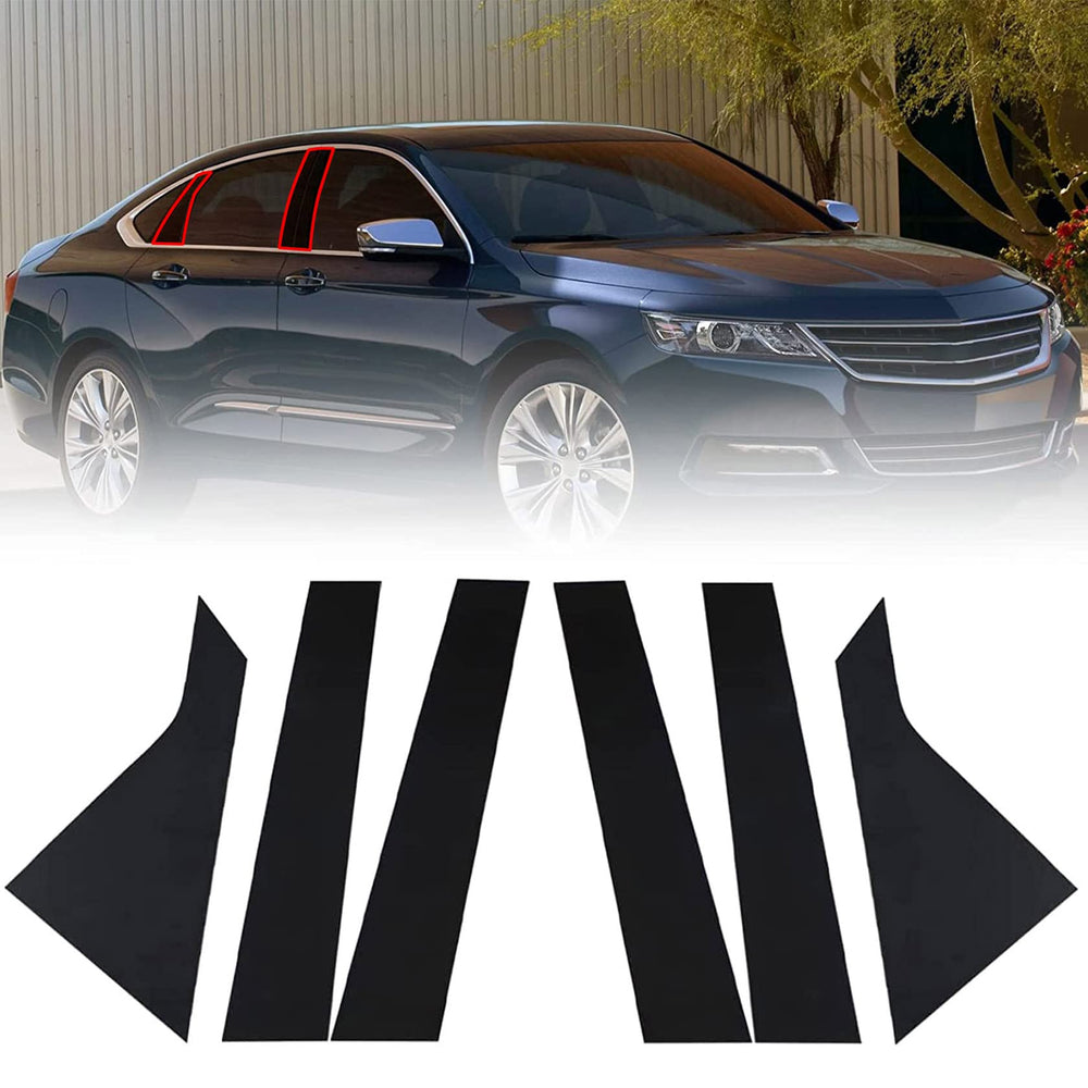 FZJDSD front view of glossy black pillar posts showing clean finish and improved appearance