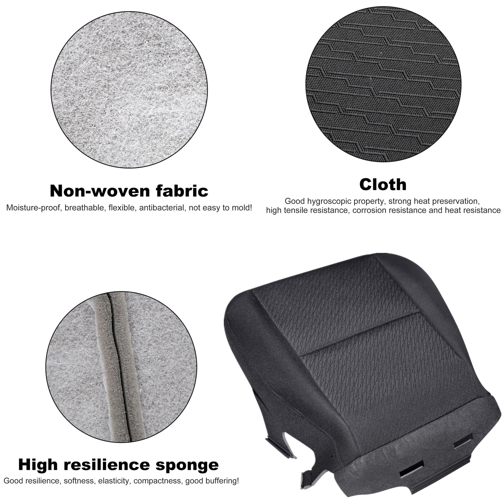 FZJDSD seat cover installed in vehicle restoring interior appearance
