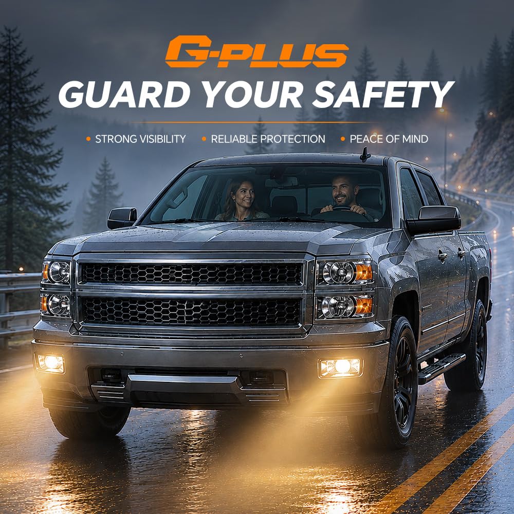 G-PLUS fog light in night driving scene improving road visibility and driver confidence