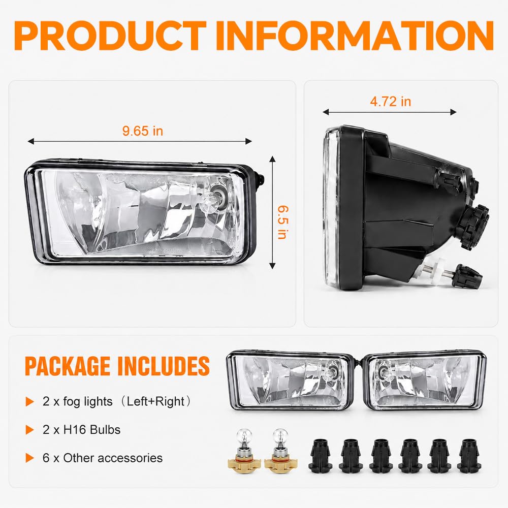G-PLUS fog light side profile showing sealed lens and anti-yellowing finish