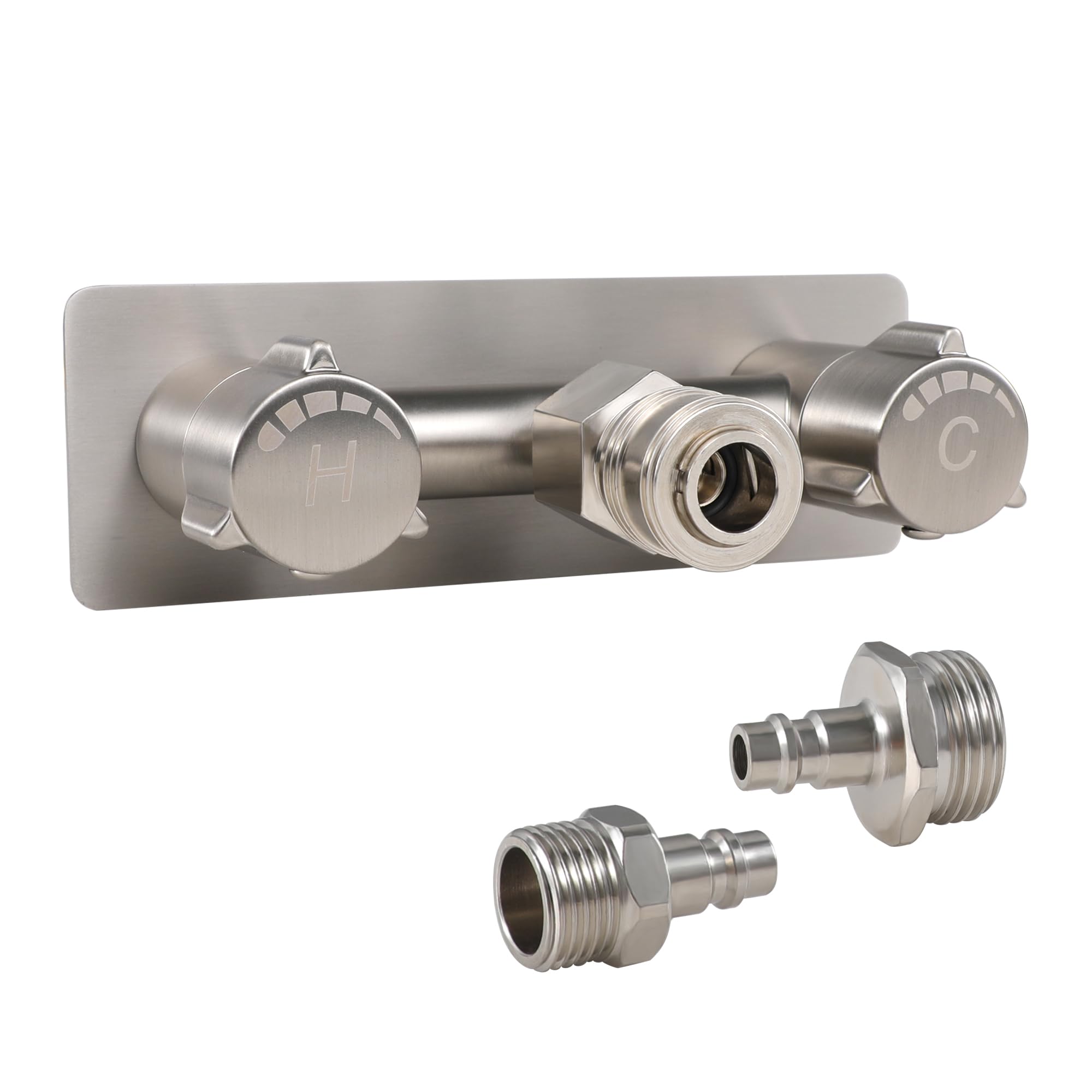 G-Sunny front view faucet showing compact exterior profile and durable finish