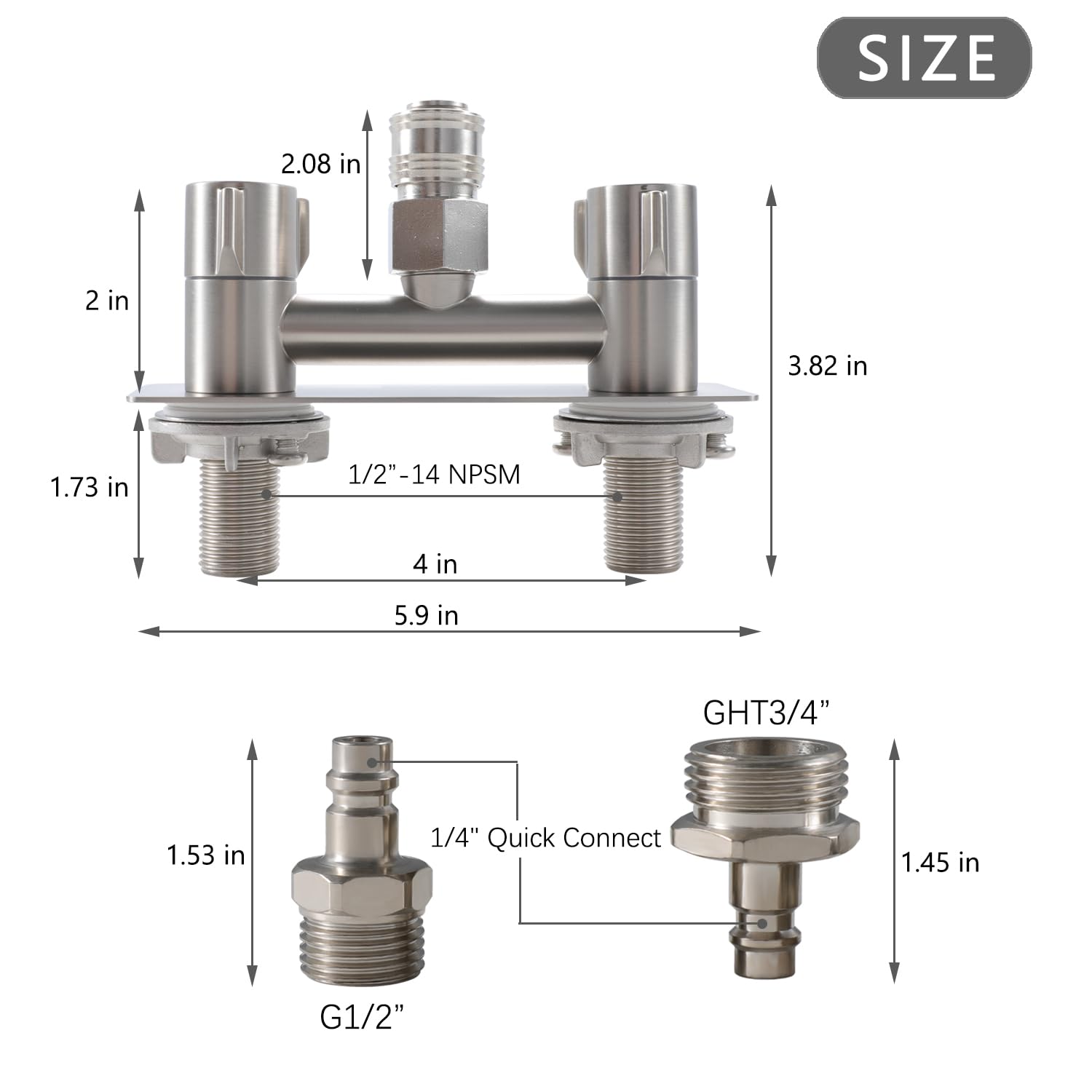 G-Sunny faucet in outdoor kitchen scene enabling quick hose connections