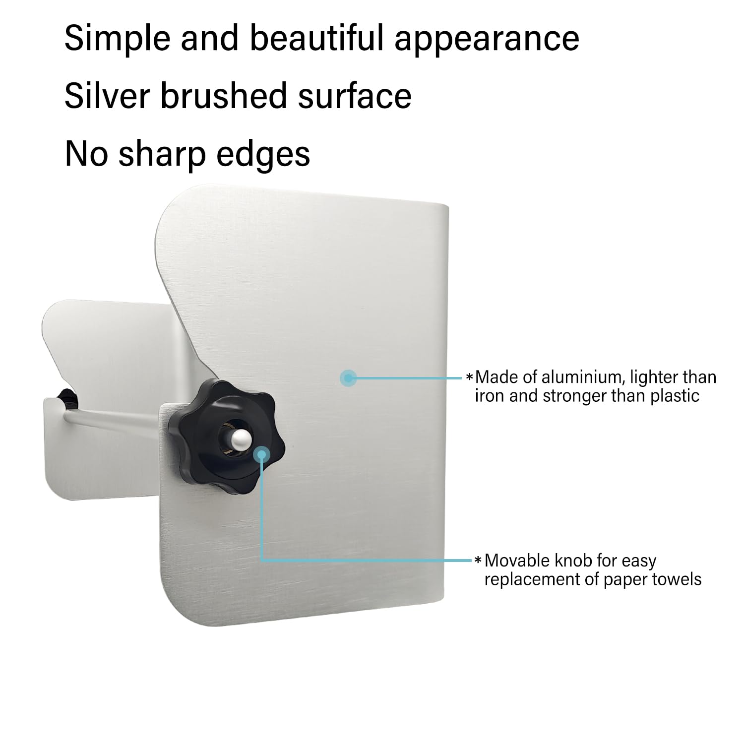 G-Sunny paper towel roll in place demonstrating easy one-handed access