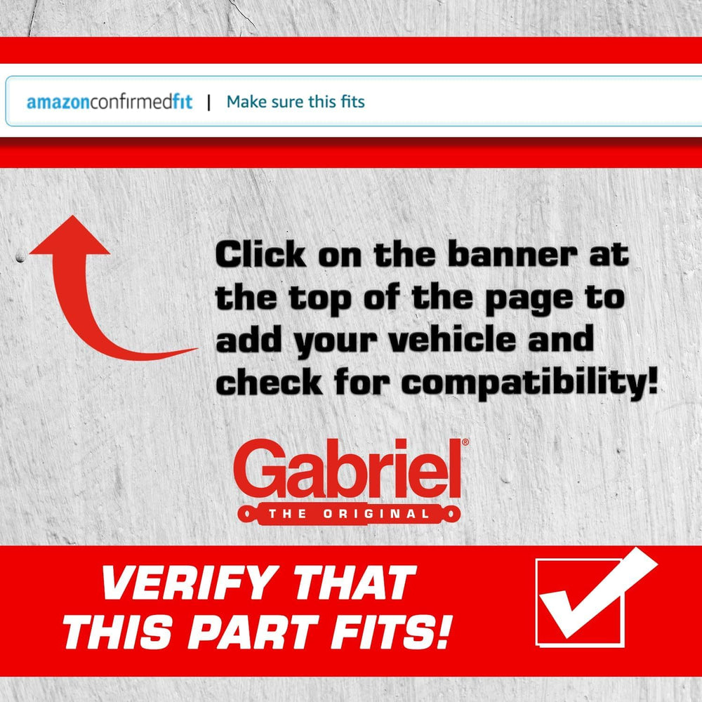 Gabriel load carrier sticker label showing part numbers and specs