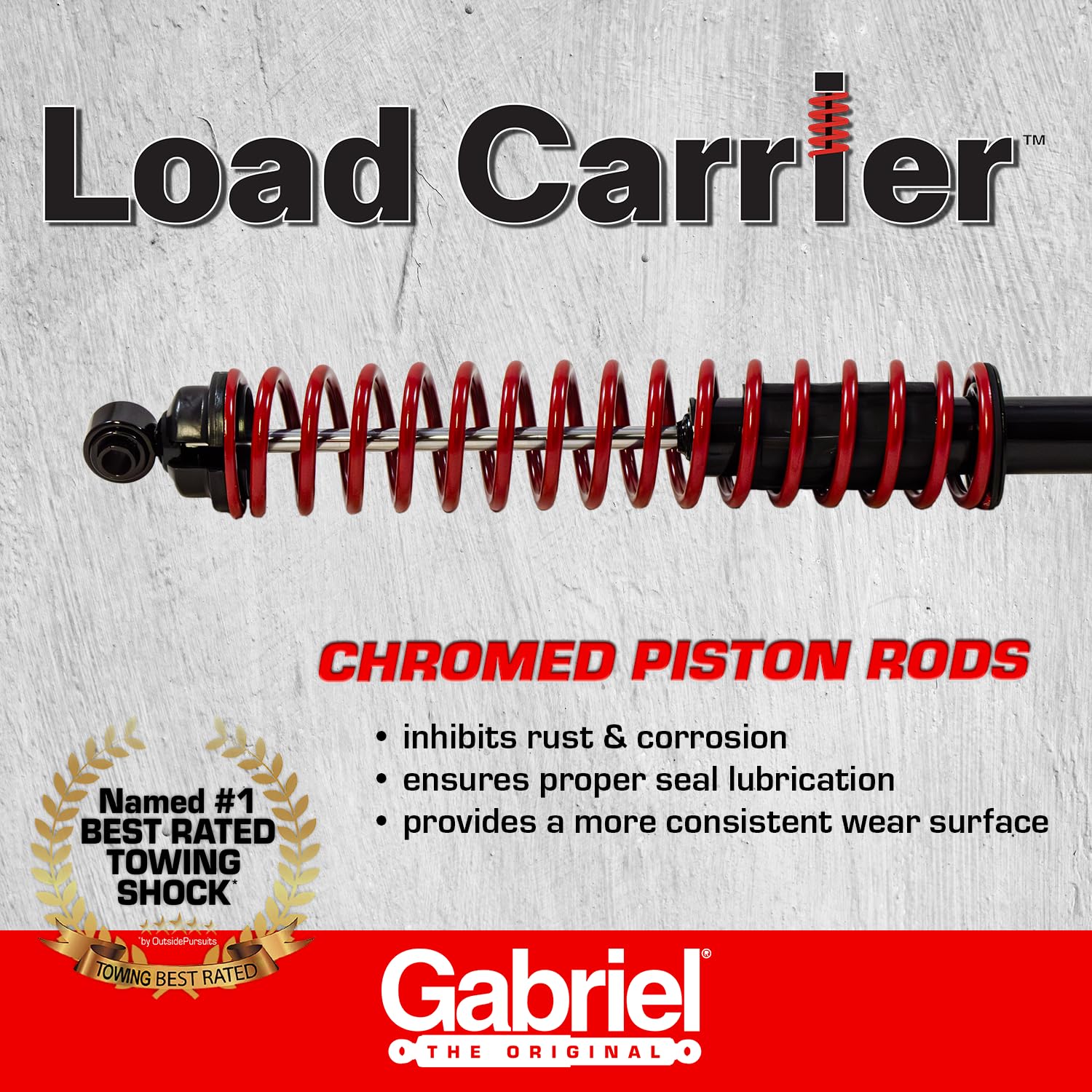 Gabriel load carrier leak-proof piston seal closeup increasing durability