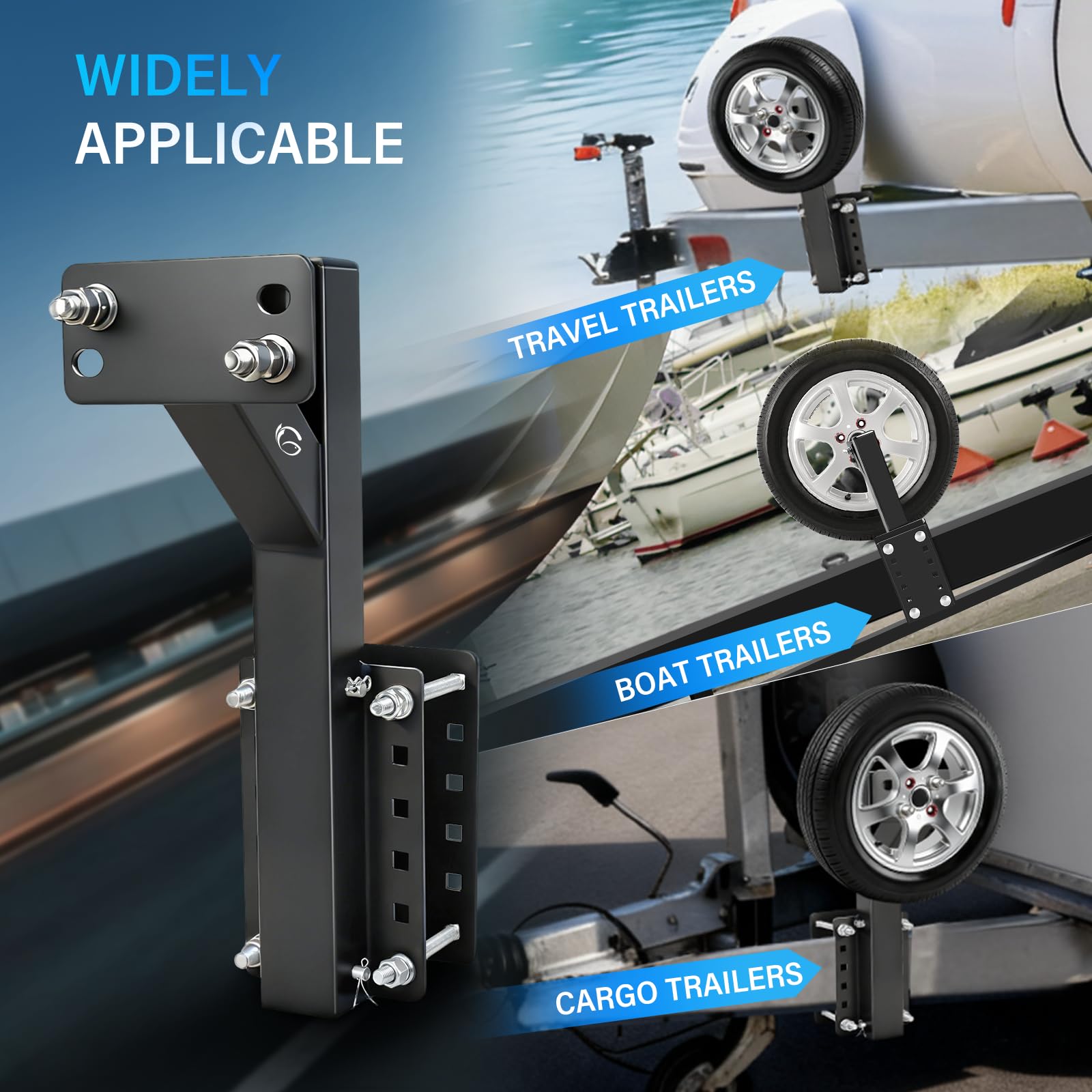 GADFISH installed on a boat trailer showing corrosion-resistant finish and practical utility
