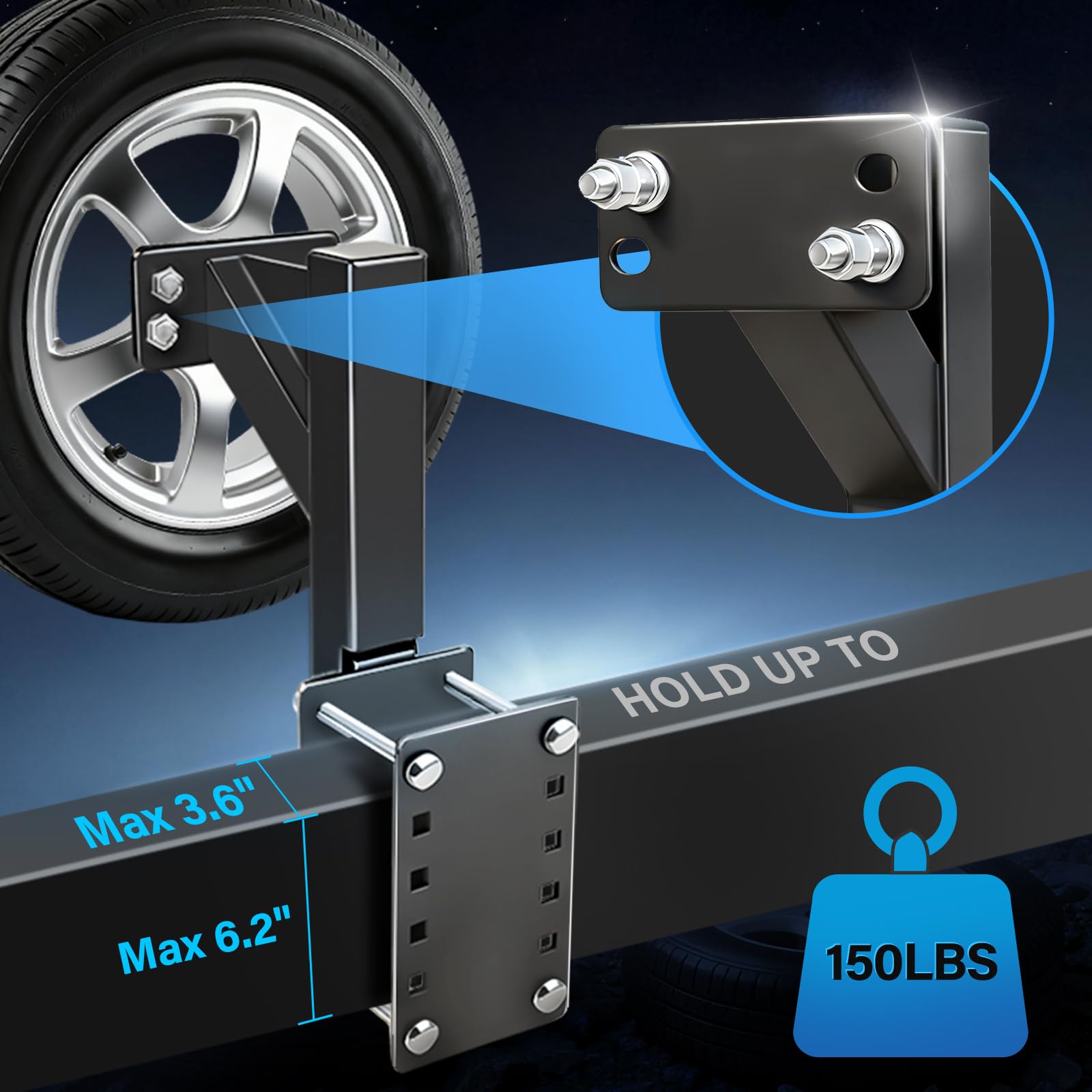 GADFISH mounted on trailer displaying 4/5/6 lug bolt pattern compatibility advantage