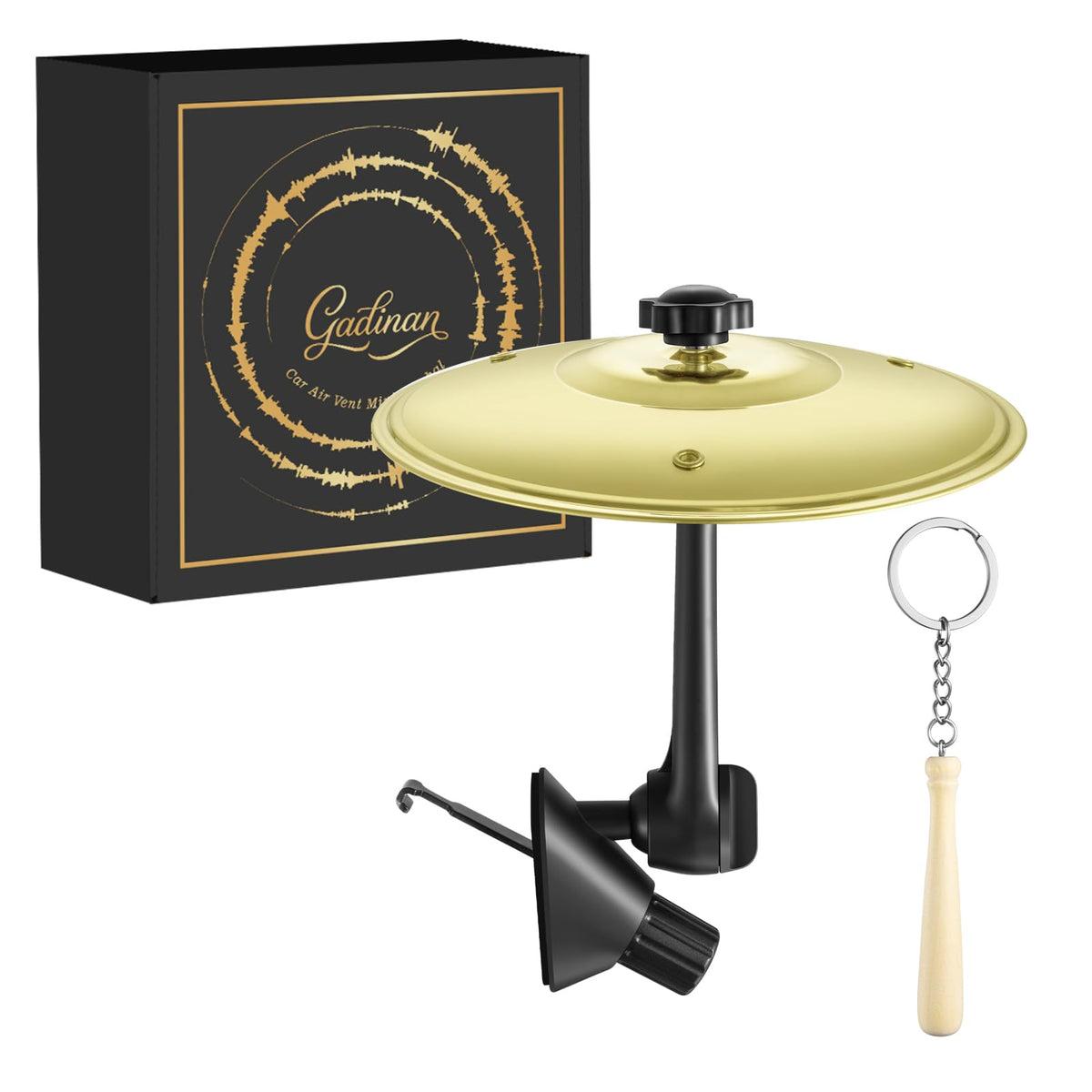 Gadinan gold cymbal front view showing polished finish and visual appeal