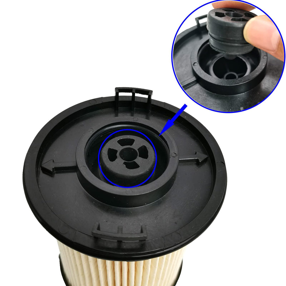 GaeaAuto fuel filter showing media cross-section for reliable fuel protection