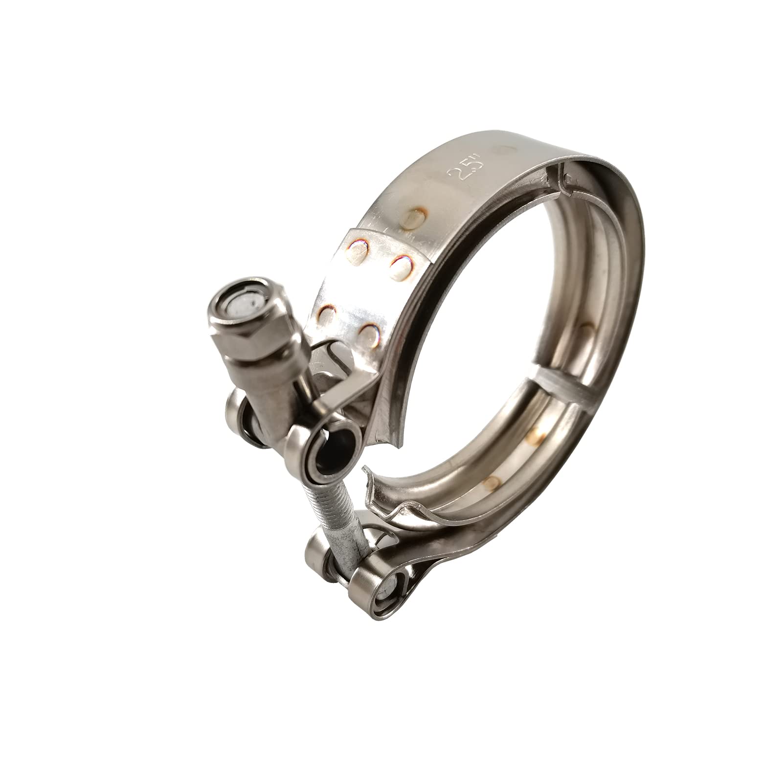 GaeaAuto clamp next to 2.5 inch pipe illustrating correct sizing benefit