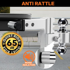 GAFONAXDRI side profile display of 6-inch drop and rise adjustment, shows fit versatility