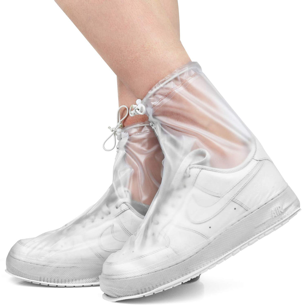 Galashield clear overshoes zipper detail for easy on-off convenience