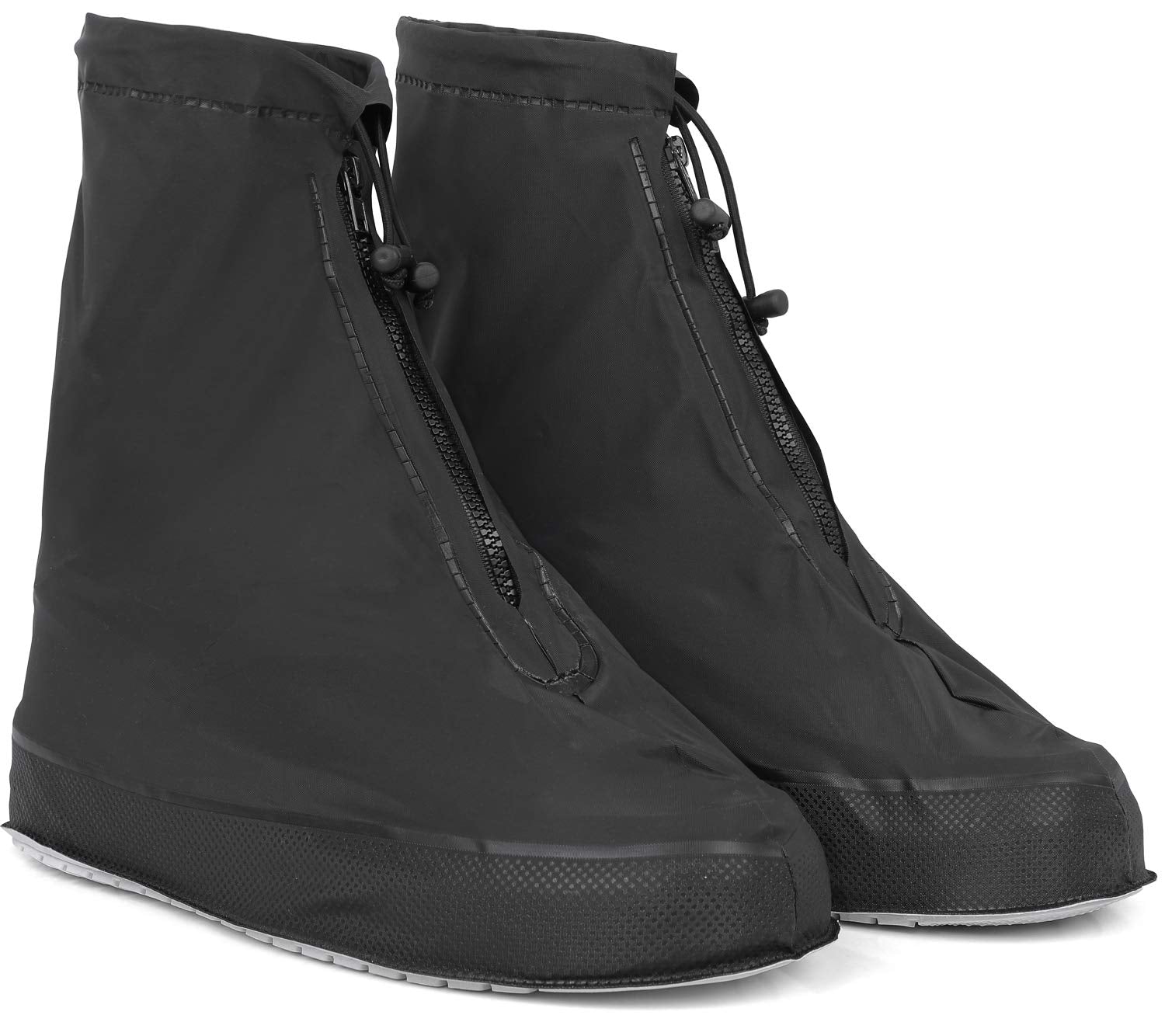 Galashield front view black overshoes protecting shoes from rain