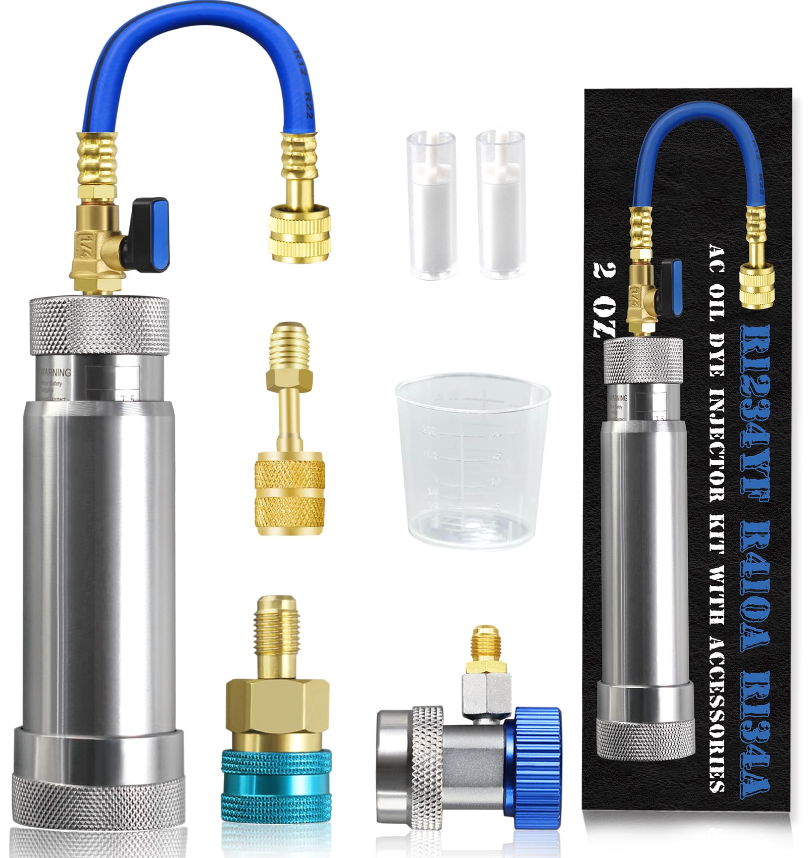 GallopMax injector front view showing full kit and quick connection benefits