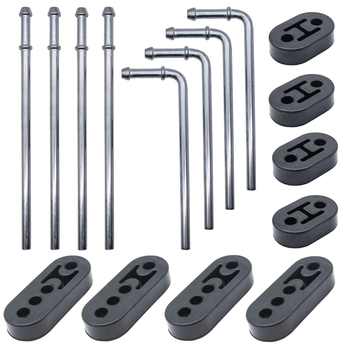 Ganluuree front view of 16-piece hanger set showing contents and durable parts