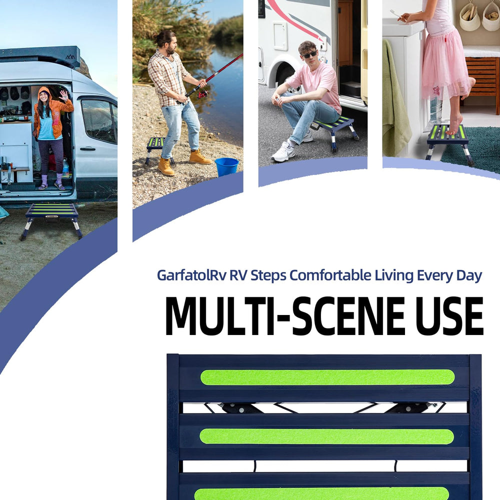 GarfatolRv size comparison with foot illustrating scale and comfortable height