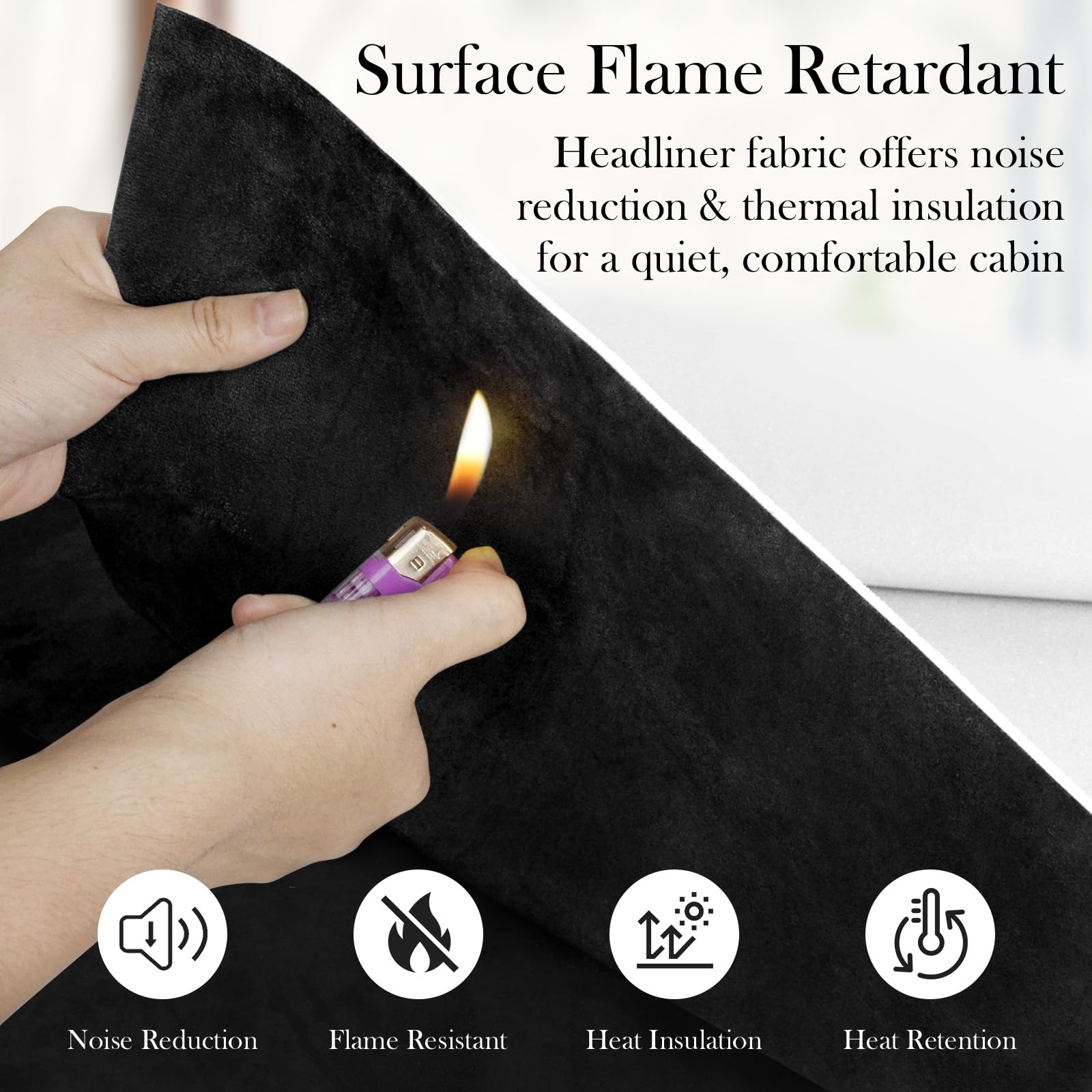 Garifon foam backing detail showing high-density foam for anti-sag support