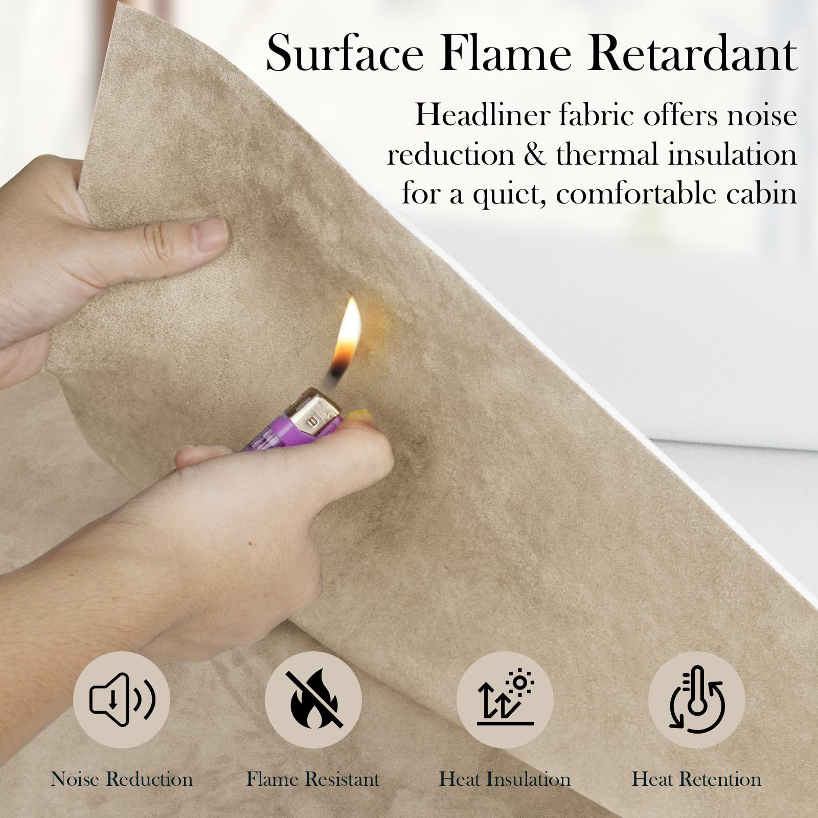 Garifon foam backing edge detail showing anti-sag support benefit
