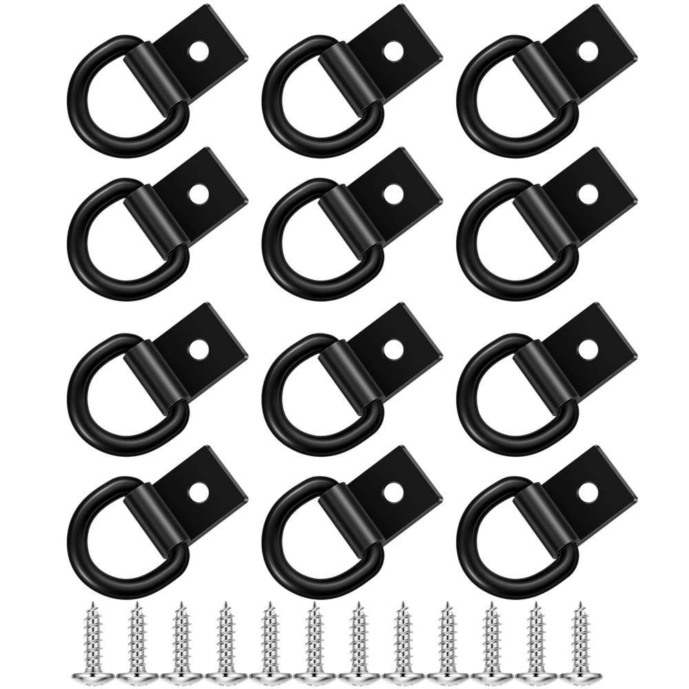 garini front packaging showing 12-piece D-ring anchor kit and screws for quick mounting