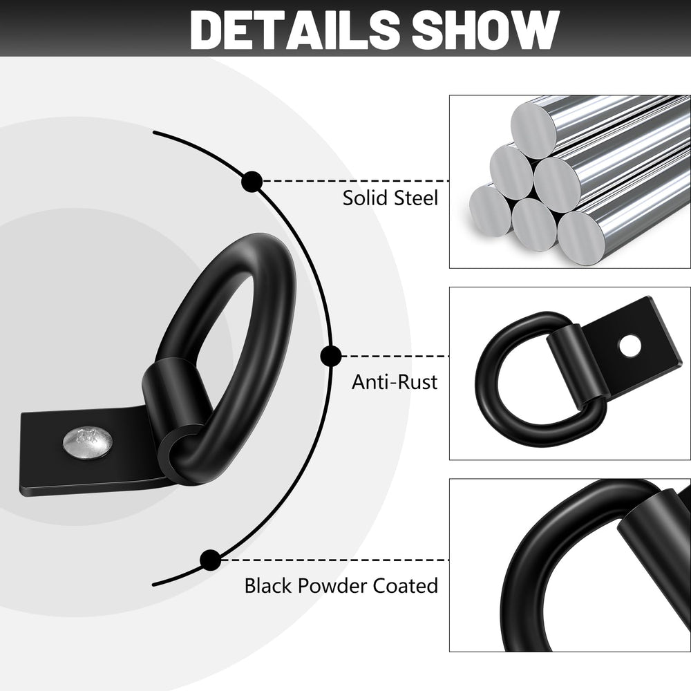 garini ring detail showing 1/4 inch steel thickness for strong load support