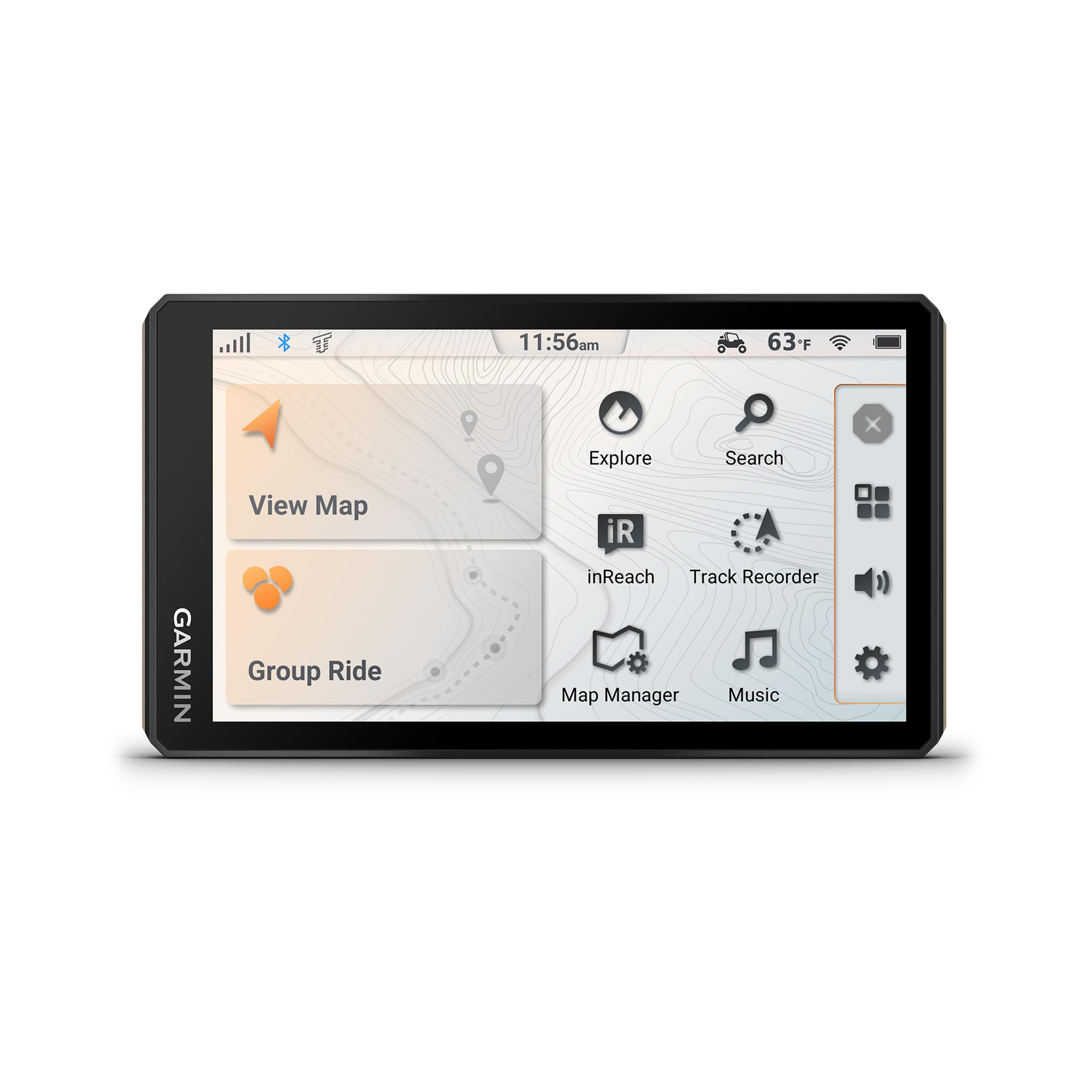 Garmin Tread 2 close-up of glove-friendly touchscreen for easy operation