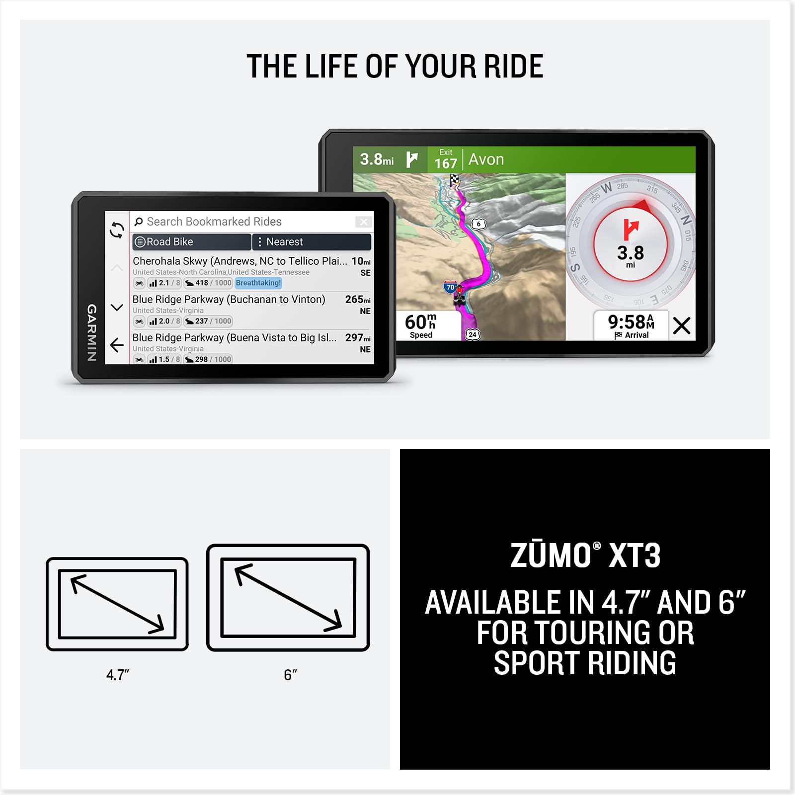 Garmin zūmo XT3 group ride map view enabling rider location sharing benefit
