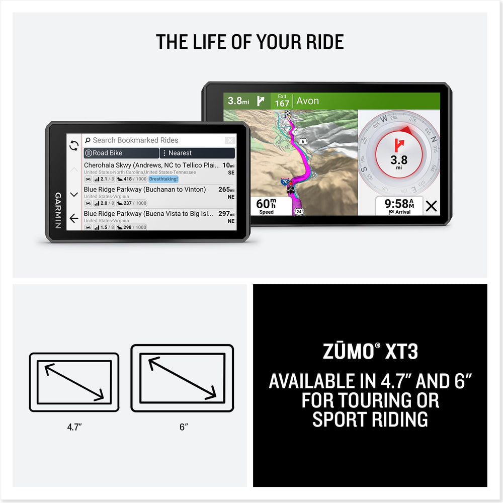 Garmin zūmo XT3 group ride map view enabling rider location sharing benefit