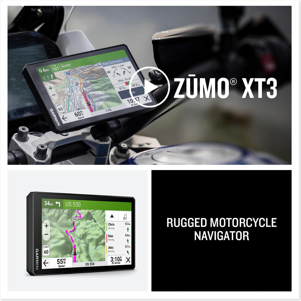 Garmin zūmo XT3 lifestyle scenic ride, inspires adventurous routing