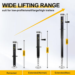 GARTOWEE adjustable drop leg detail showing extra height and stable support