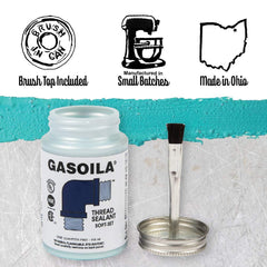 Gasoila brush cap detail demonstrating precise, mess-free application