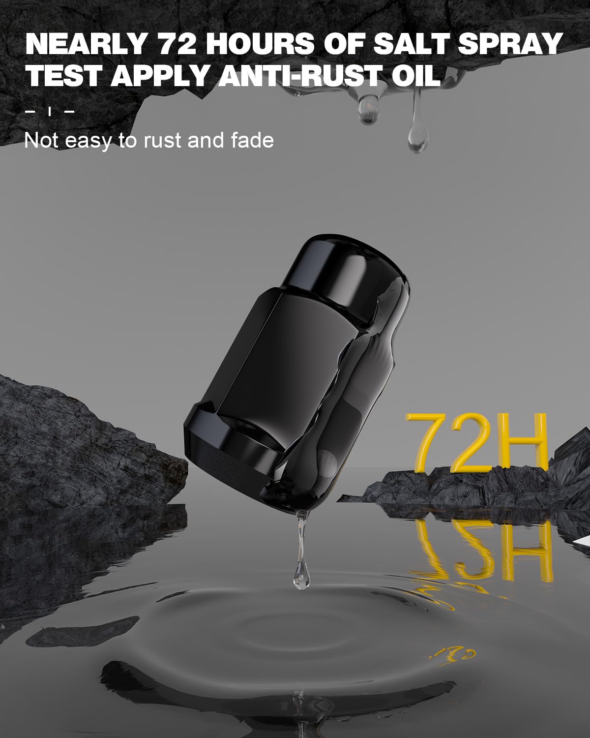 GAsupply lug nut beside ruler illustrating 1.38 inch height benefit