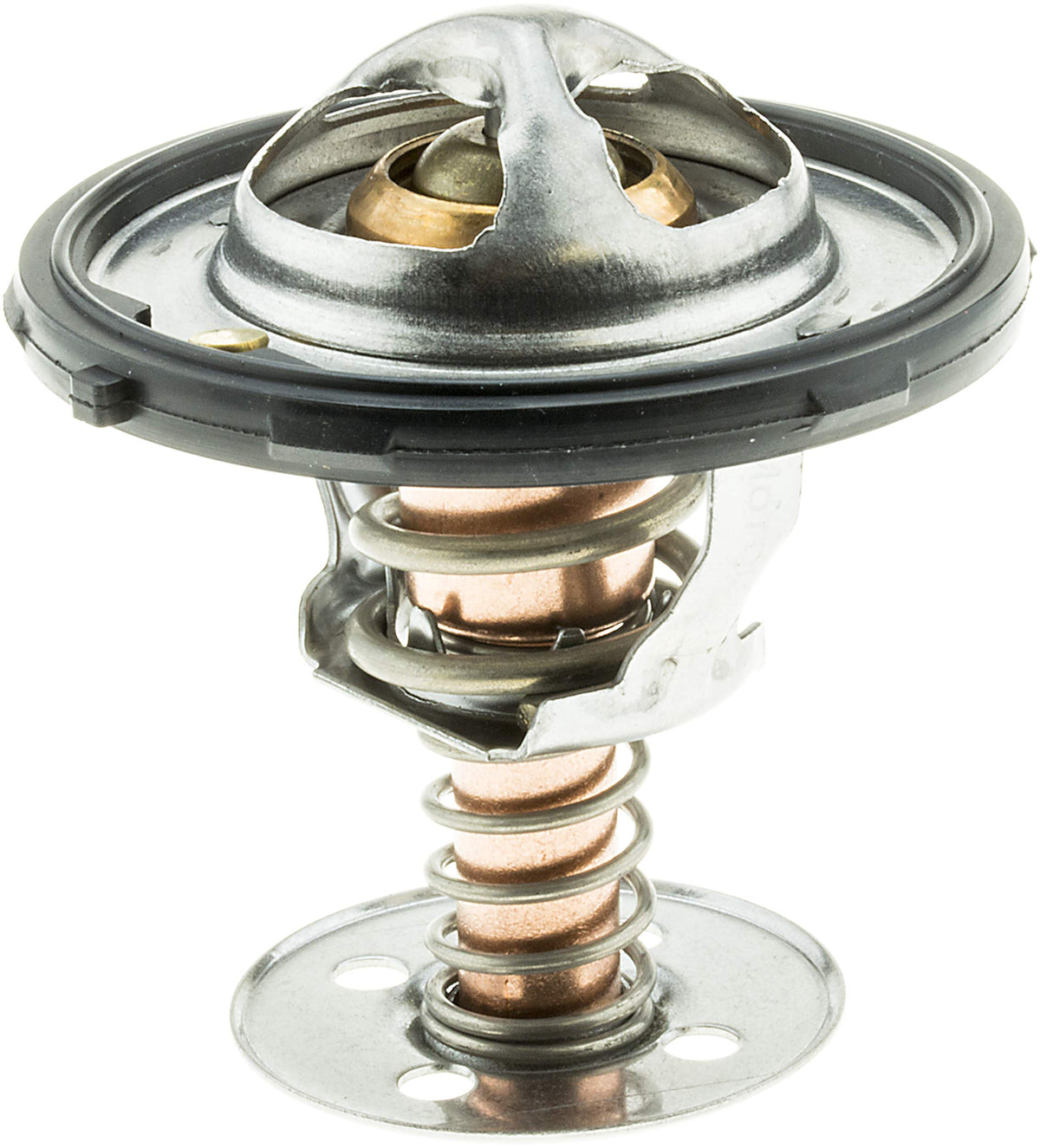 Gates 33963 front view showing thermostat profile and green stripe, ensures correct replacement fit