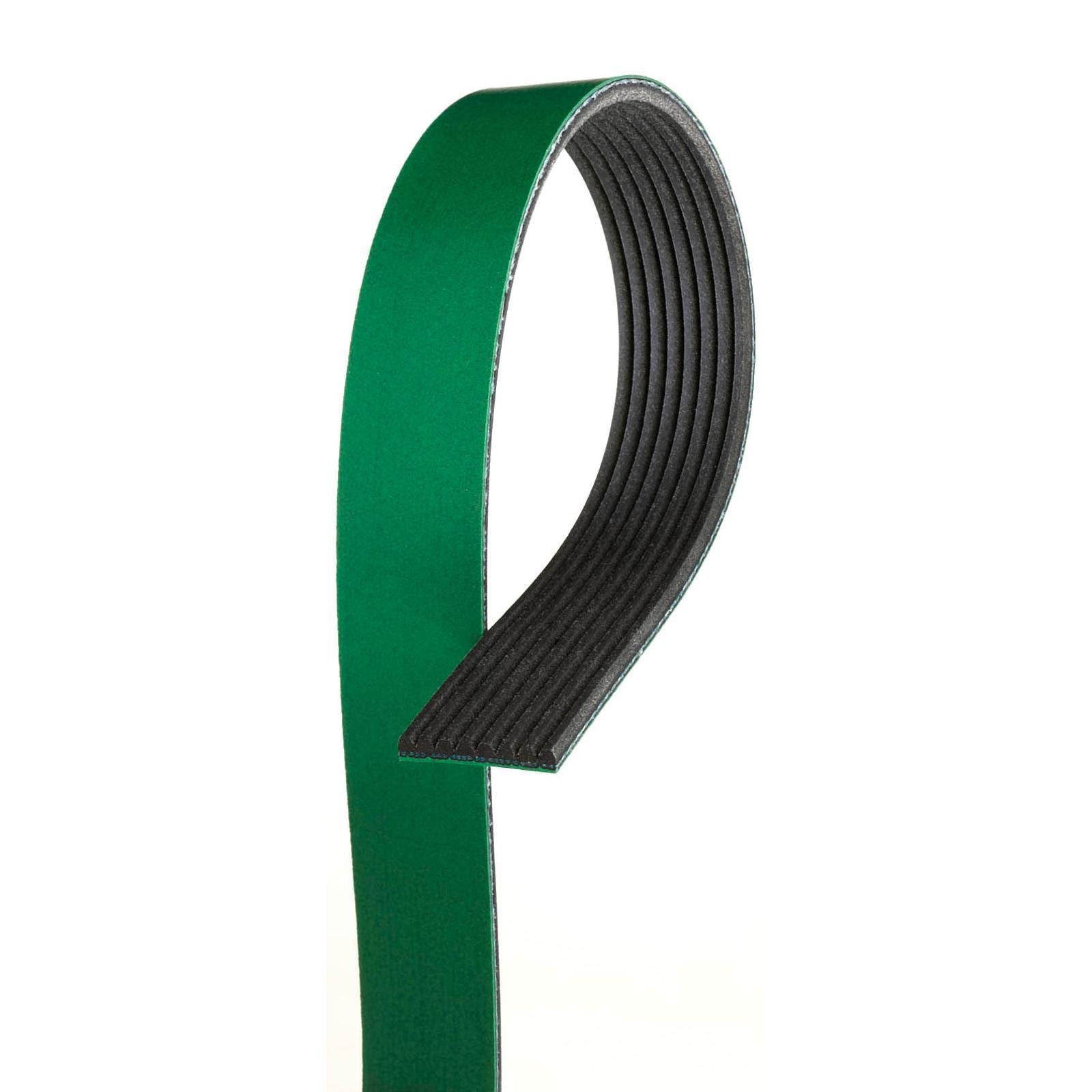 Gates K081264HD front view showing belt profile and green overcord for durability