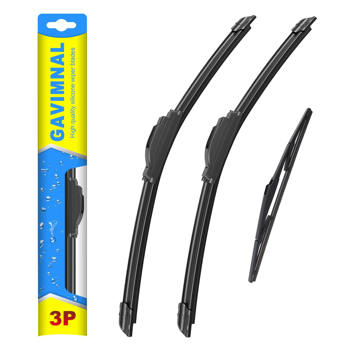 Gavimnal front packaging showing complete Pacifica wiper set and quick install benefit